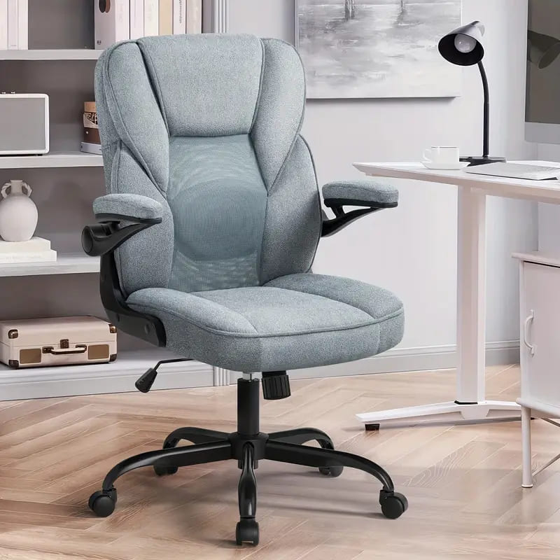 Velvet Office Chair with Adjustable Height and Tilt Function